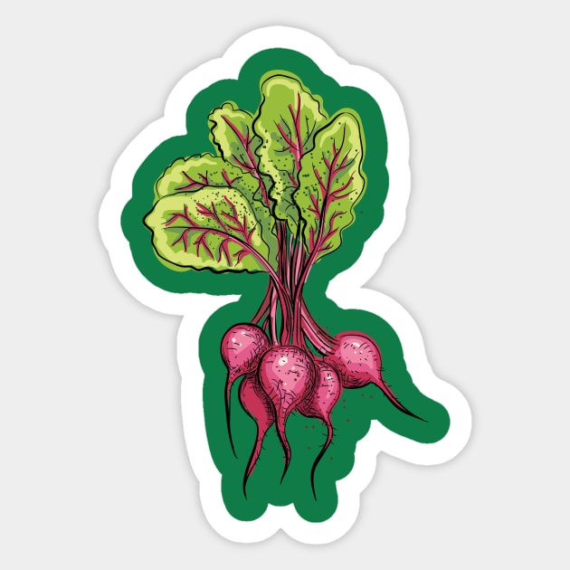 Homegrown Beets Sticker by SWON Design